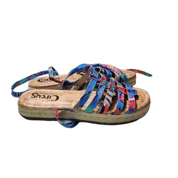 Circus Sam Edelman NWT Tropical Ankle Wrap Sandals Sz 8 Espadrille Style - Picture 4 of 14